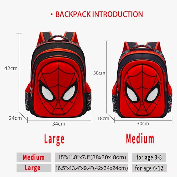 Backpack 3D Comic Backpack Kids bonus pencil case and keychain bundle Spider-Man - Picture 8 of 8